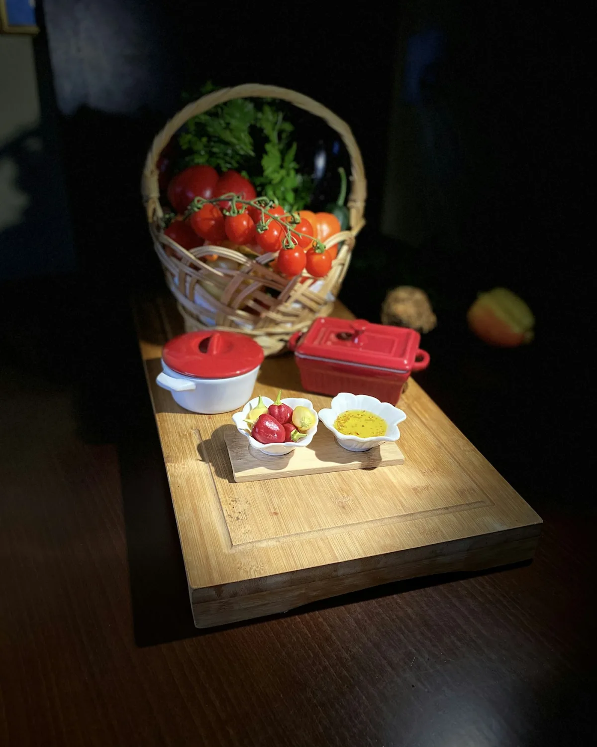 Ahşap Kesilebilir Meyve ve Sebze Seti (14 Parça)